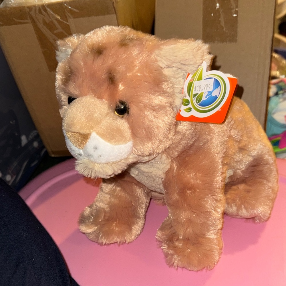 Plush Lion Toy - Brown and Tan